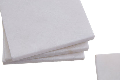 Kindia Set Of Four White Marble Square Coasters