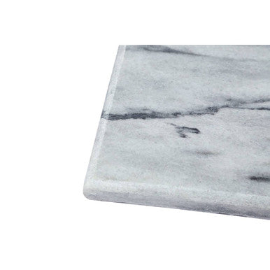 Salerno Large White Marble Rectangular Chopping and Serving Board