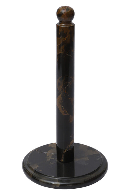 Marmore Black And Gold Marble Kitchen Roll Holder