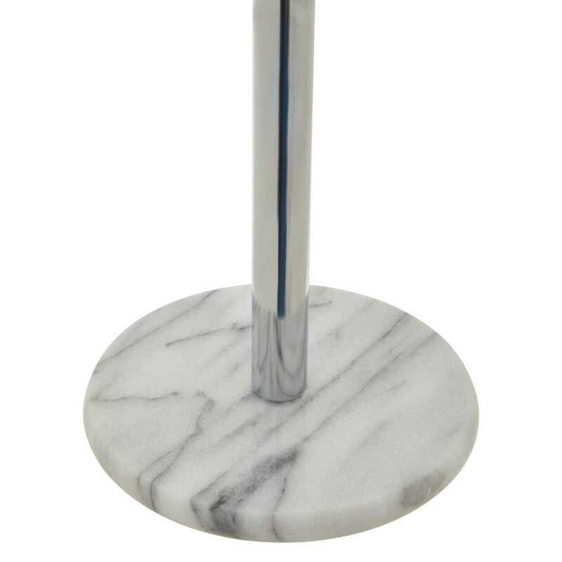 Delphine Chrome Kitchen Roll Holder with Marble Base