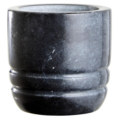 Marmore Black Marble Textured Mortar And Pestle