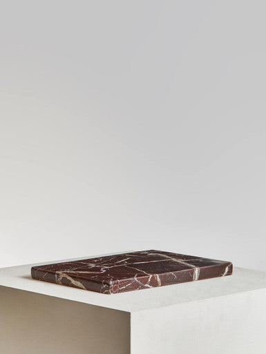 Salmo Rectangular Red and White Marble Chopping and Serving Board