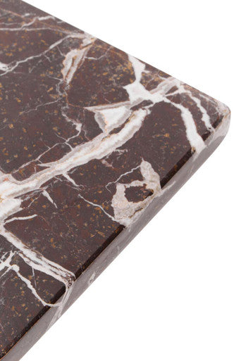 Salmo Rectangular Red and White Marble Chopping and Serving Board