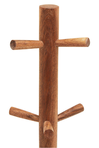 Monzaro Acacia Wood And White Marble Mug Tree