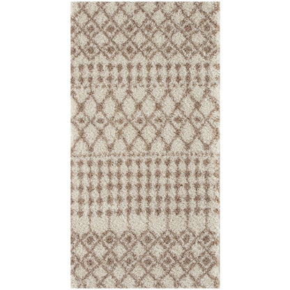 Moroccan Ivory Beige Shaggy Rug | 1030