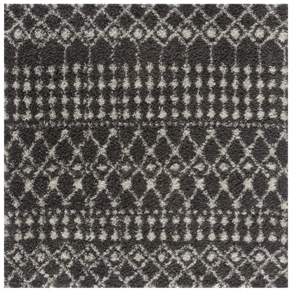 Moroccan Dark Grey Shaggy Rug | 1040