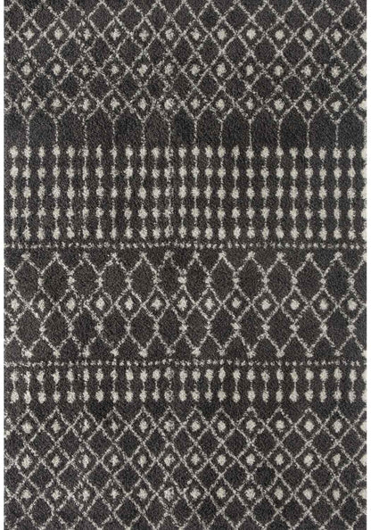 Moroccan Dark Grey Shaggy Rug | 1040