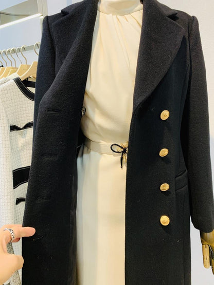 New fashion style long thick woolen coat
