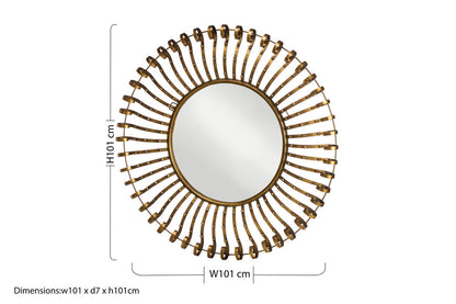 Cissell Spoke Frame Wall Mirror
