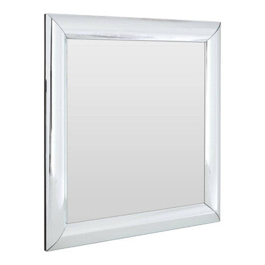 Petillo Thick Silver Frame Small Square Wall Mirror