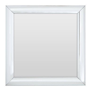 Thick Silver Frame Small Square Wall Mirror | Petillo