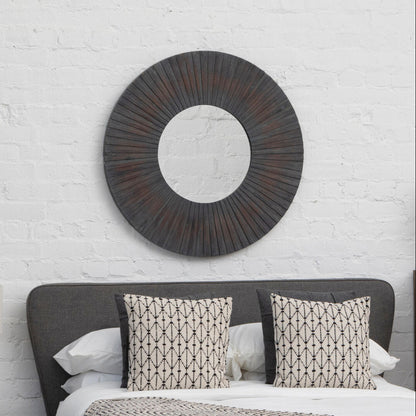 Barn Antique Wood Effect Wall Mirror
