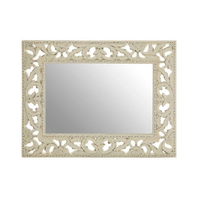 Hilda Antique White Baroque Style Wall Mirror