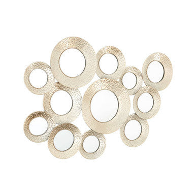 Marcia Hammered Silver Wall Mirror