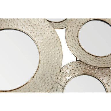 Marcia Hammered Silver Wall Mirror