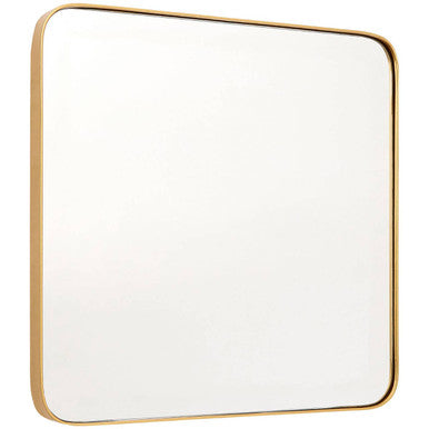 Tia Medium Gold Finish Square Wall Mirror