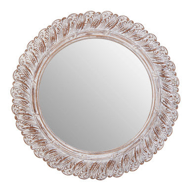 Plume Antique Grey Acanthus Leaf Wall Mirror