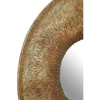 Faiza Gold Small Textured Wall Mirror