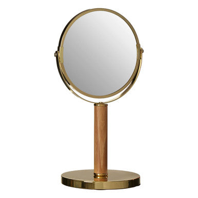 Cassini Gold Finish Dual Sided Table Mirror