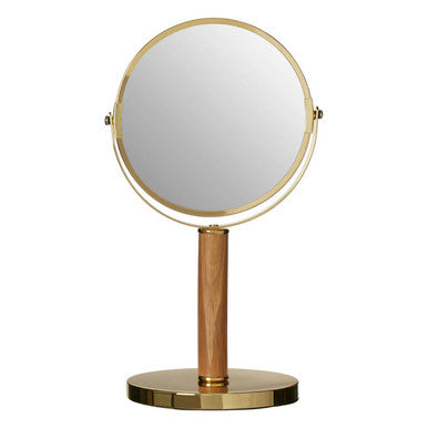 Cassini Gold Finish Dual Sided Table Mirror