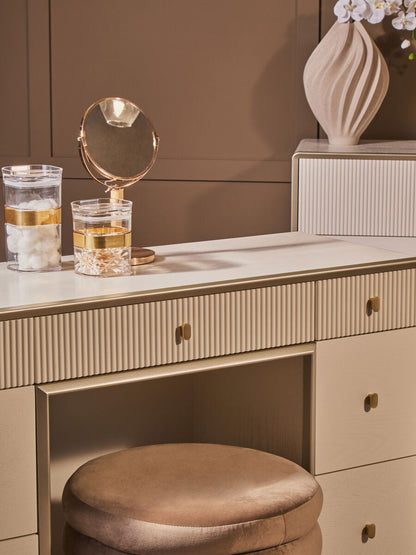 Cassini Gold Finish Dual Sided Table Mirror