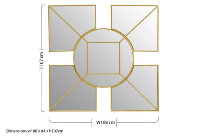 Yaxi Gold Foil Wall Mirror