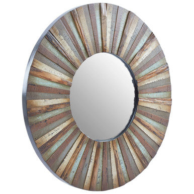 Eternal Wooden Round Wall Mirror