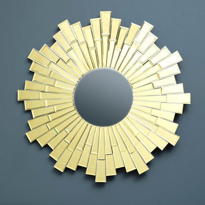 Glitzy Small Circular Wall Mirror