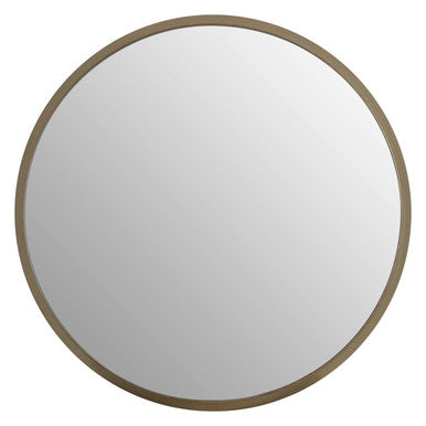 Athena Large Round Wall Mirror With Silver Frame