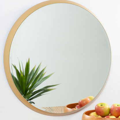 Athena Medium Round Silver Wall Mirror