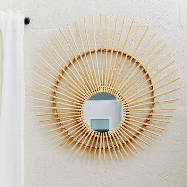 Mataram Natural Rattan Wall Mirror