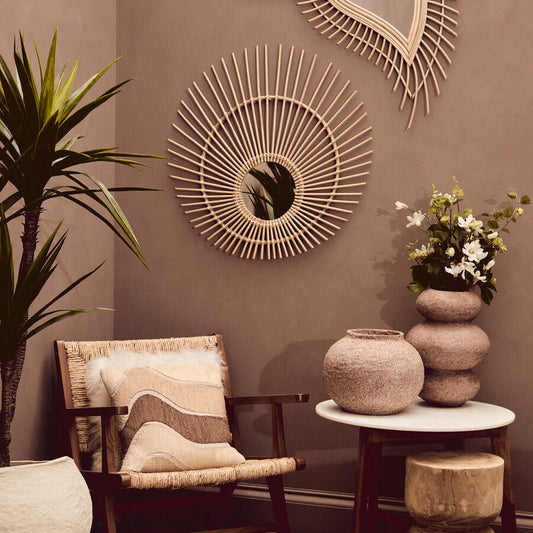 Mataram Natural Rattan Wall Mirror