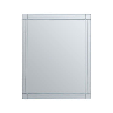 Sana Small Rectangular Wall Mirror with Linear Detail
