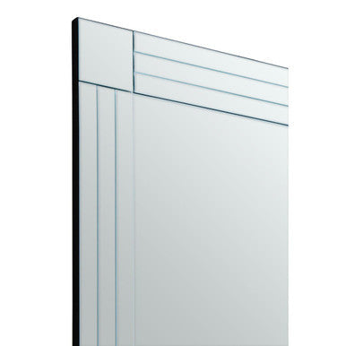 Sana Small Rectangular Wall Mirror with Linear Detail