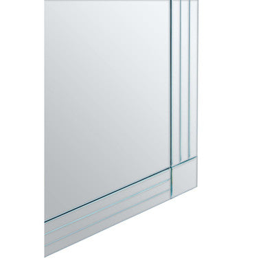 Sana Small Rectangular Wall Mirror with Linear Detail