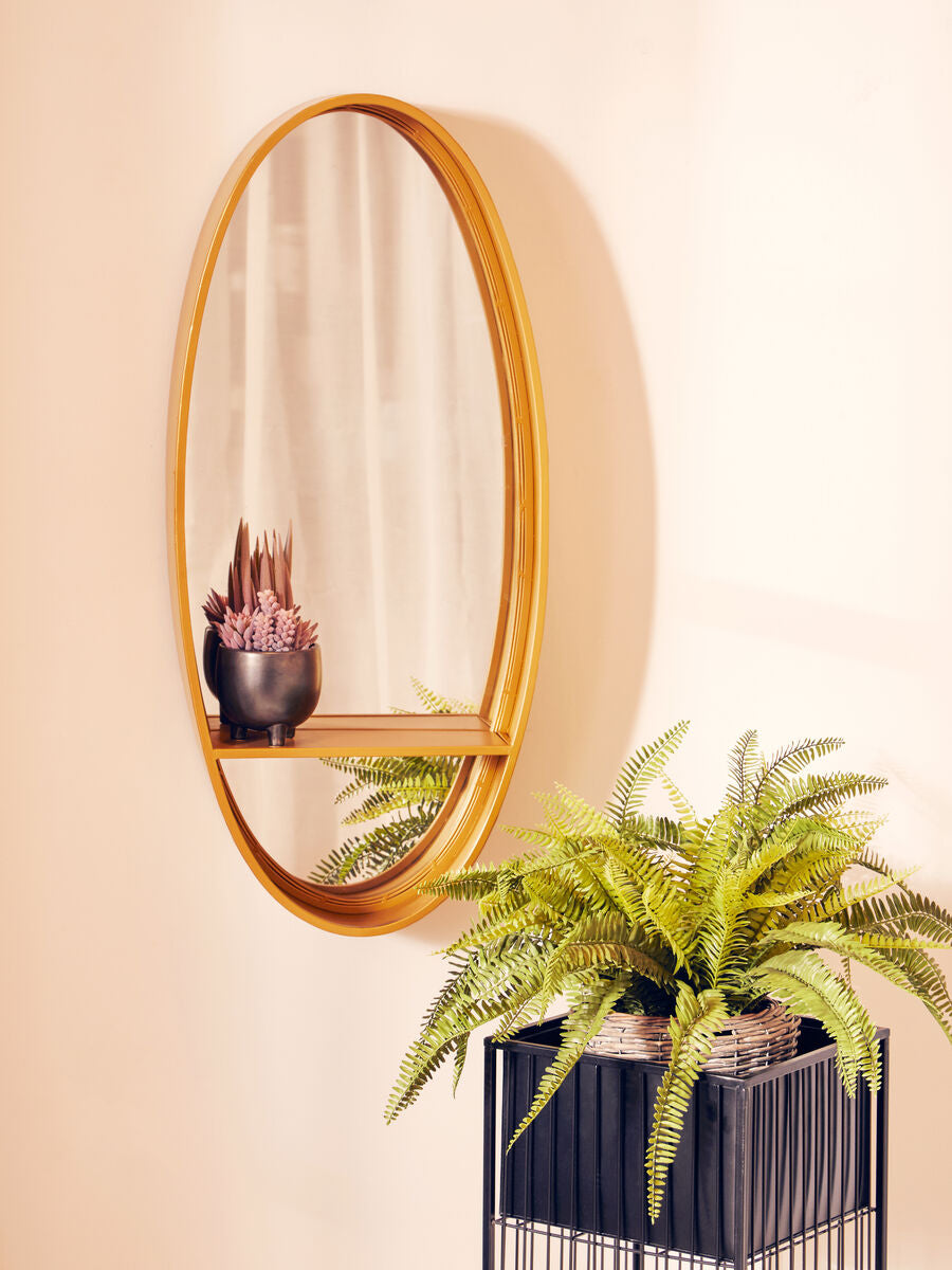Gold Oval Wall Mirror | Avento