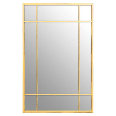 Charlene Brushed Gold Rectangular Wall Mirror