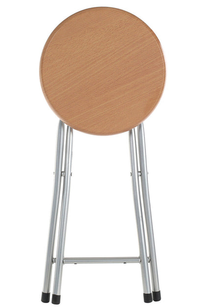 Hinata Folding Stool with Wood Veneer Seat