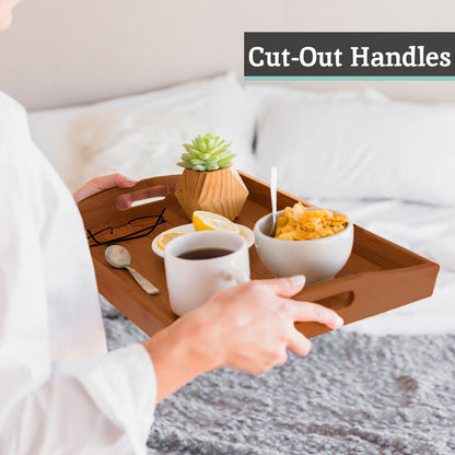 Aleki Bamboo Serving Tray With Handles