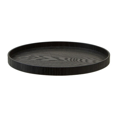 Bessan Medium Black Fir Wood Tray
