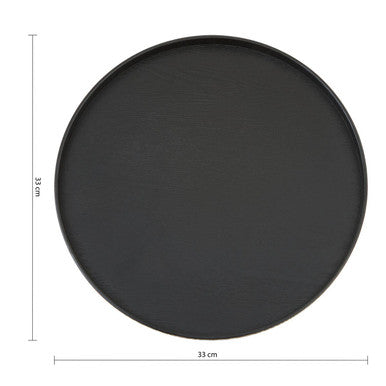 Bessan Large Black Fir Wood Tray
