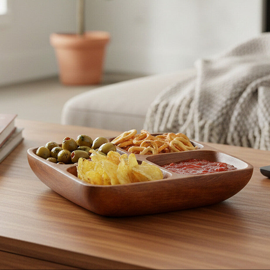 Acacia Four Section Serving Dish | Kora