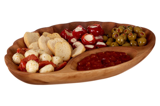 Kora Acacia Chip And Dip Serving Dish