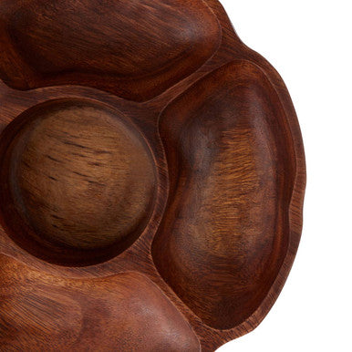 Kora Acacia Five Section Round Serving Dish