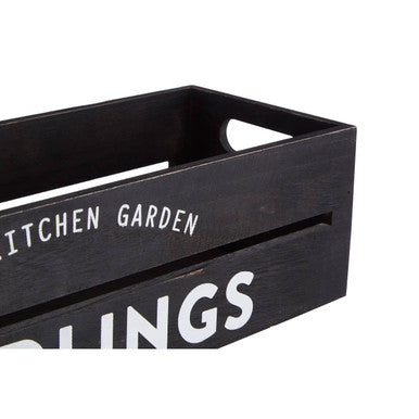 Naresso Black Wood Planter And Herb Crate