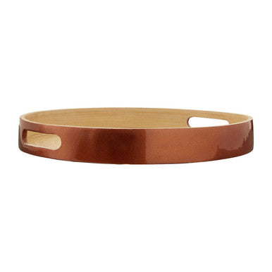 Kyoto Small Round Rose Gold Serving Tray