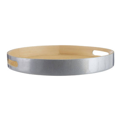 Kyoto Large Silver Tray With Side Handles