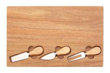Socorro Cheese Board With Three Knives