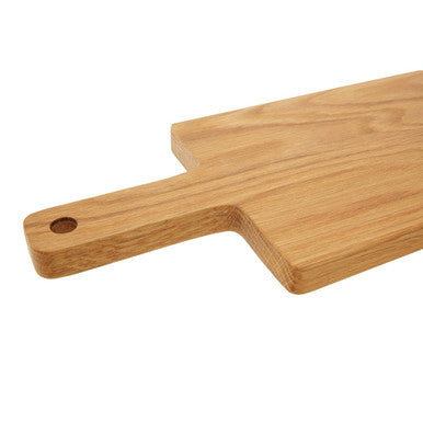 Lyna Rectangular Small Oak Wood Paddle Chopping and Serving Board