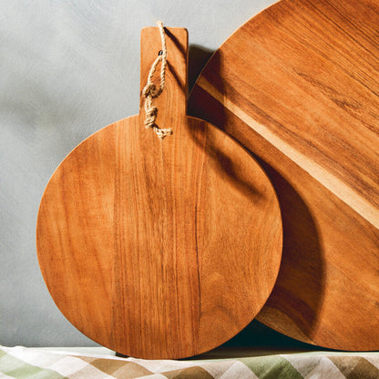 Socorro Small Round Acacia Wood Chopping And Serving Board